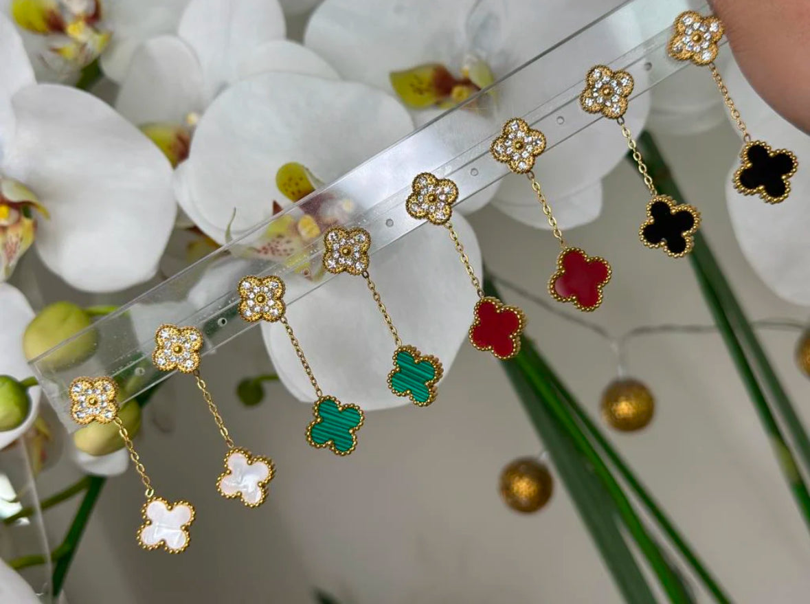 Long Clover Earrings