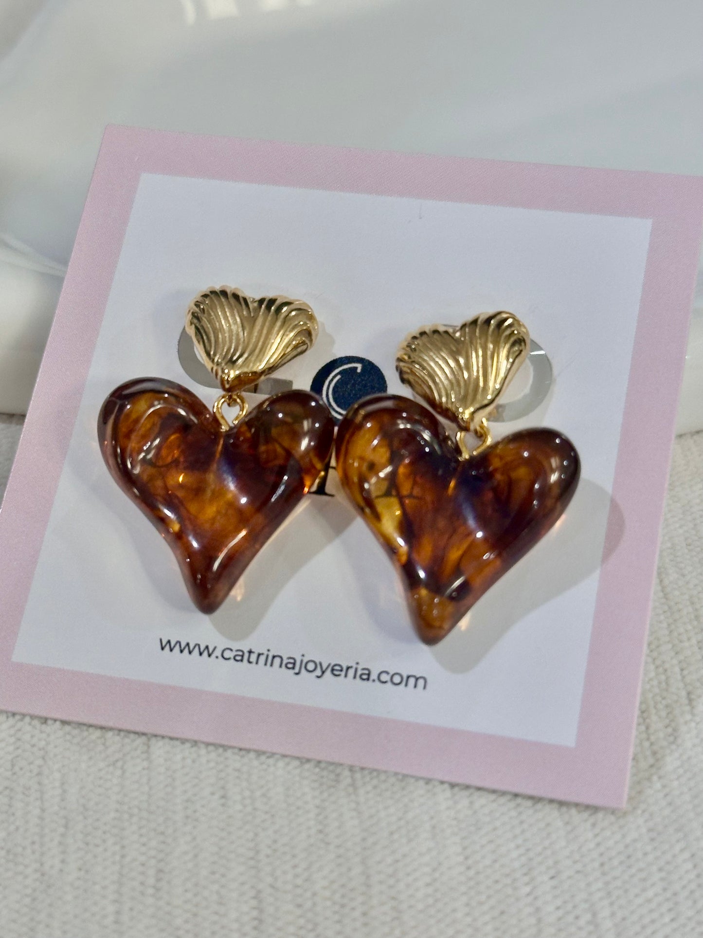 Quartz hearts Earrings