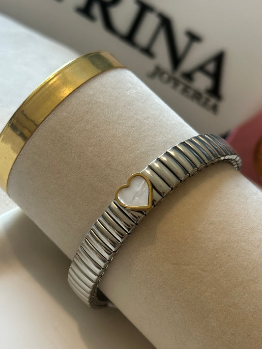 Pearl Heart Bracelet