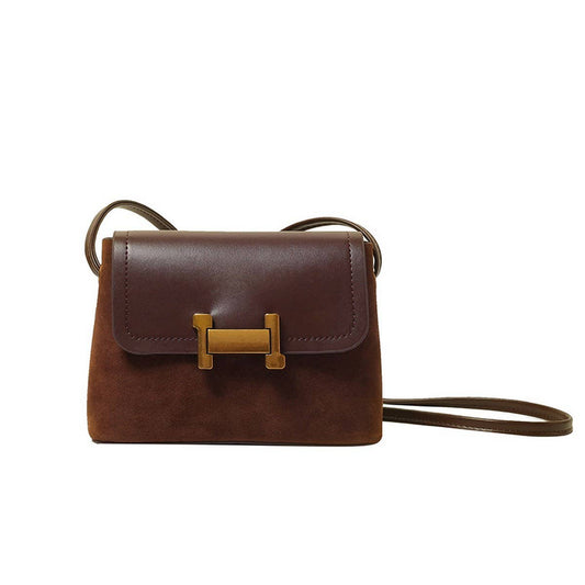 WOMEN CROSS BODY CHAIN SMALL SQUARE BAG: Brown