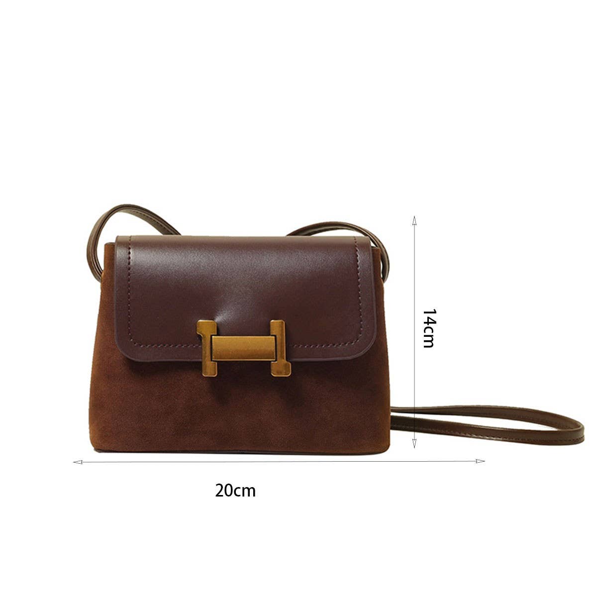 WOMEN CROSS BODY CHAIN SMALL SQUARE BAG: Brown