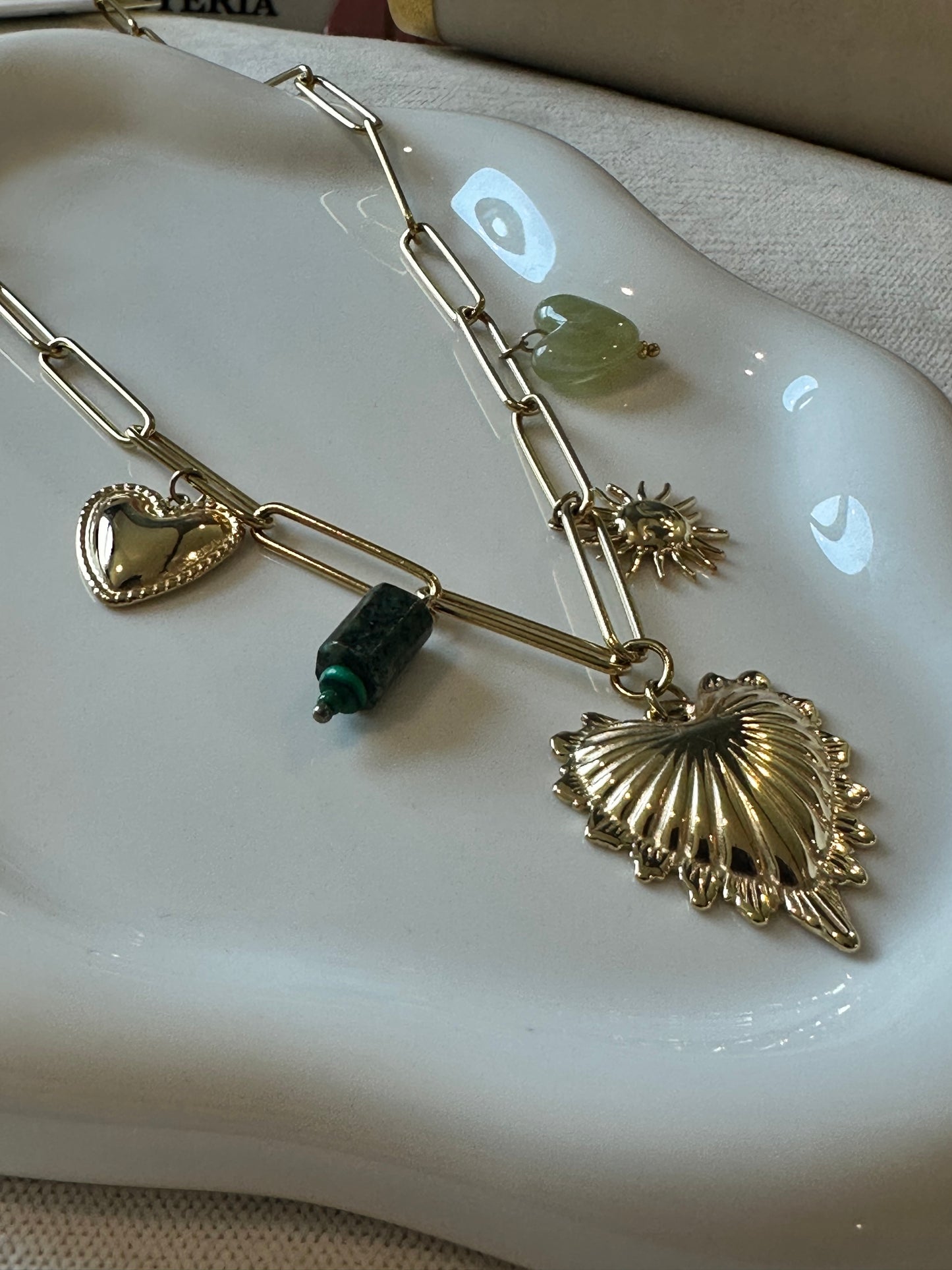 Green Charms Necklace