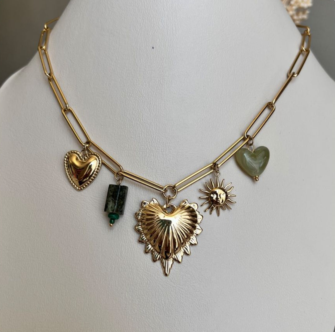 Green Charms Necklace