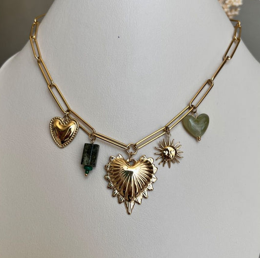 Green Charms Necklace